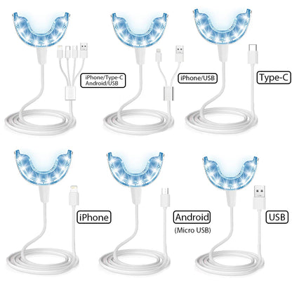 Teeth Whitening Light Kit 16 LED Teeth Whitening Accelerator LED Light Mouth Tray Teeth Whitening Enhancer Lamp Light