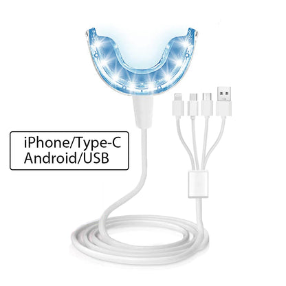 Teeth Whitening Light Kit 16 LED Teeth Whitening Accelerator LED Light Mouth Tray Teeth Whitening Enhancer Lamp Light