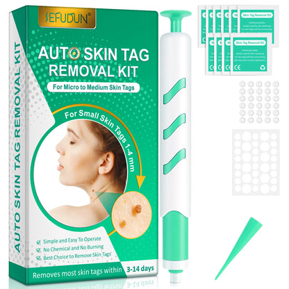 Skin Tag Removal Mole Wart Removal Facial Mole Wart Microstrip Tag Removal Kit Automatic Mole Remover Tool with Cleansing Swabs