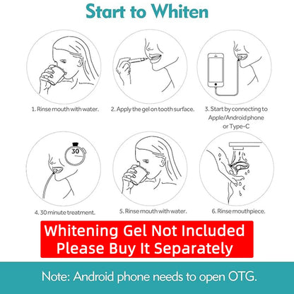 Teeth Whitening Light Kit 16 LED Teeth Whitening Accelerator LED Light Mouth Tray Teeth Whitening Enhancer Lamp Light