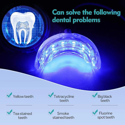 Teeth Whitening Light Kit 16 LED Teeth Whitening Accelerator LED Light Mouth Tray Teeth Whitening Enhancer Lamp Light