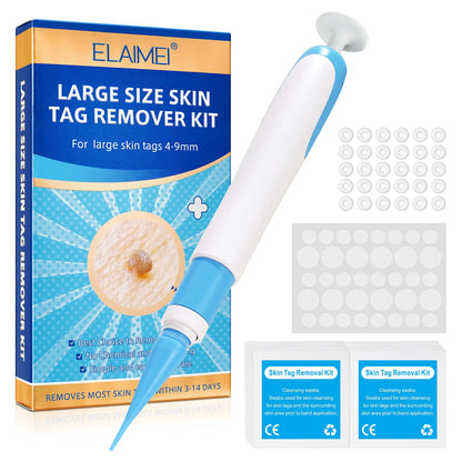 Skin Tag Removal Mole Wart Removal Facial Mole Wart Microstrip Tag Removal Kit Automatic Mole Remover Tool with Cleansing Swabs